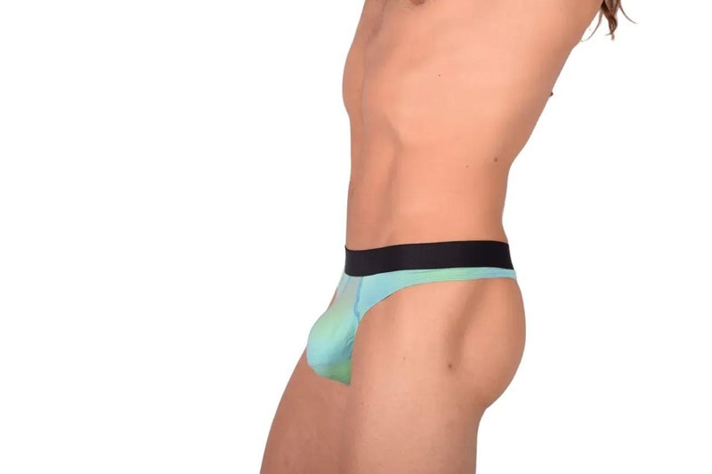 XS Me Undies Thong Sri Lanka Rainbow aqua 28-30'' MX2