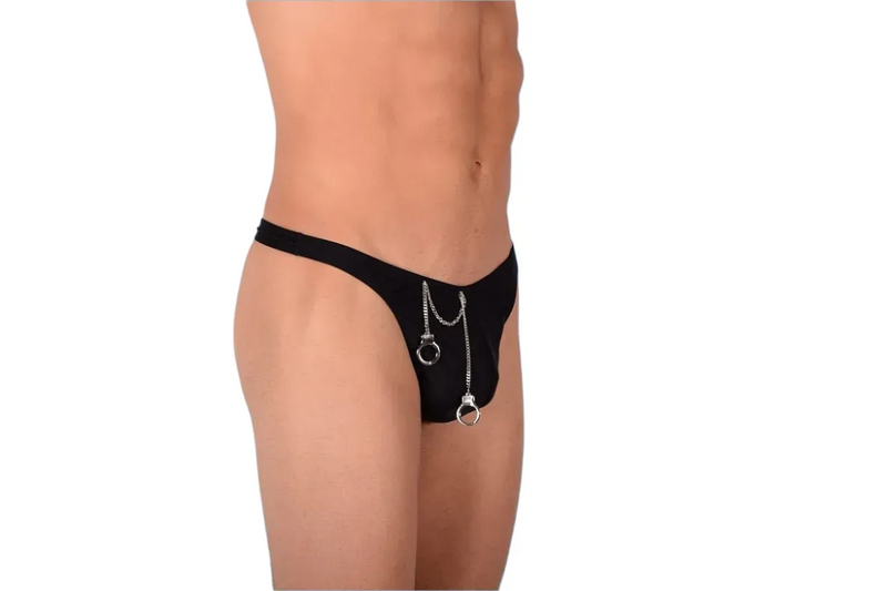 XS SMU Hand cuffs Jewelry Thong Black SX-100607