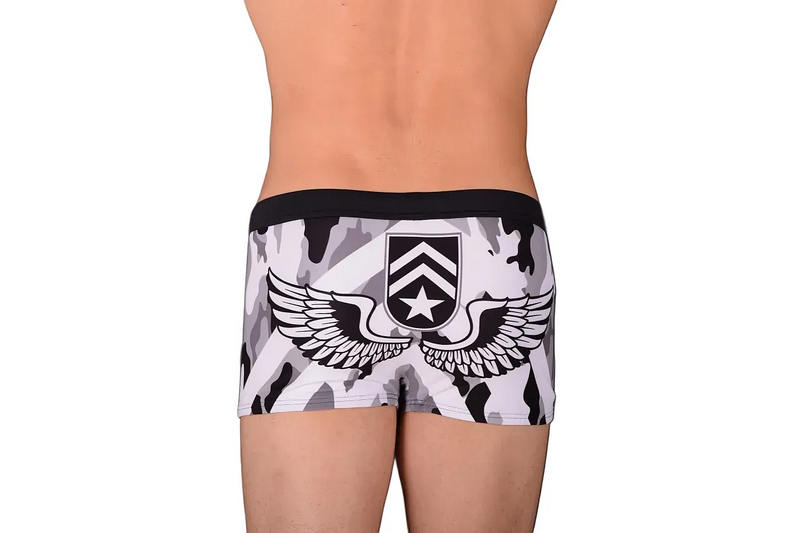 Medium Gregg Homme Solstice Gray Camo Swim Trunk 111036 141