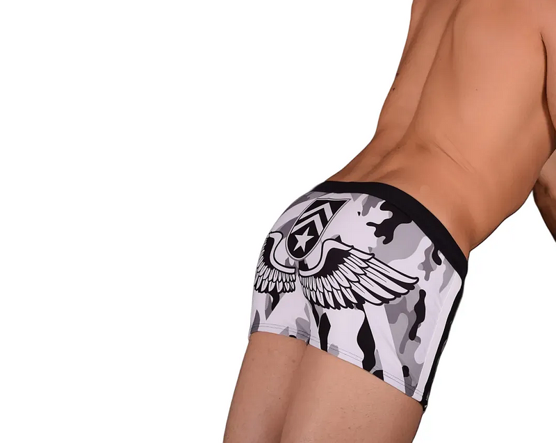 Medium Solstice Gray Camo Swim Trunk Gregg Homme 111035