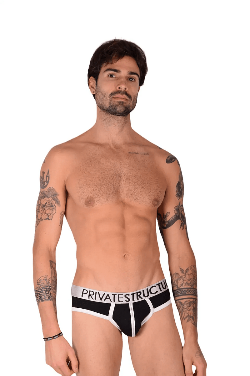 Small Private Structure Platinum Black Brief 3791