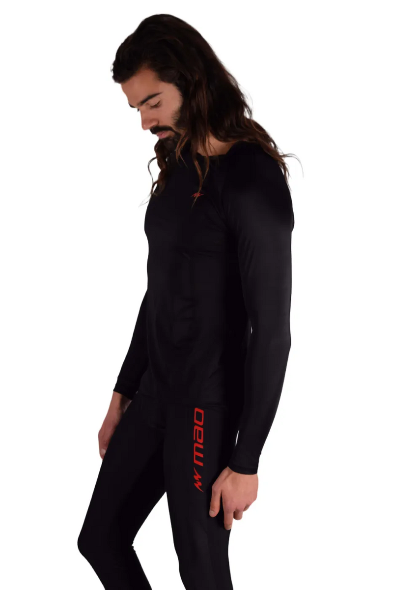 Small MAO Sport Compression Jogger Sportwear Suit Black 12814 14