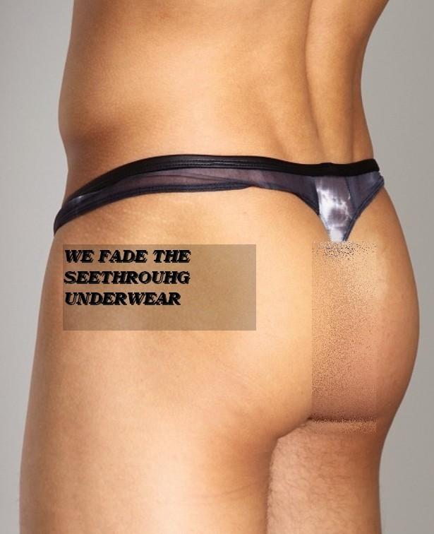 Medium Gregg Homme Midnight See-Thru Tie Dye Thong 102404 MX22