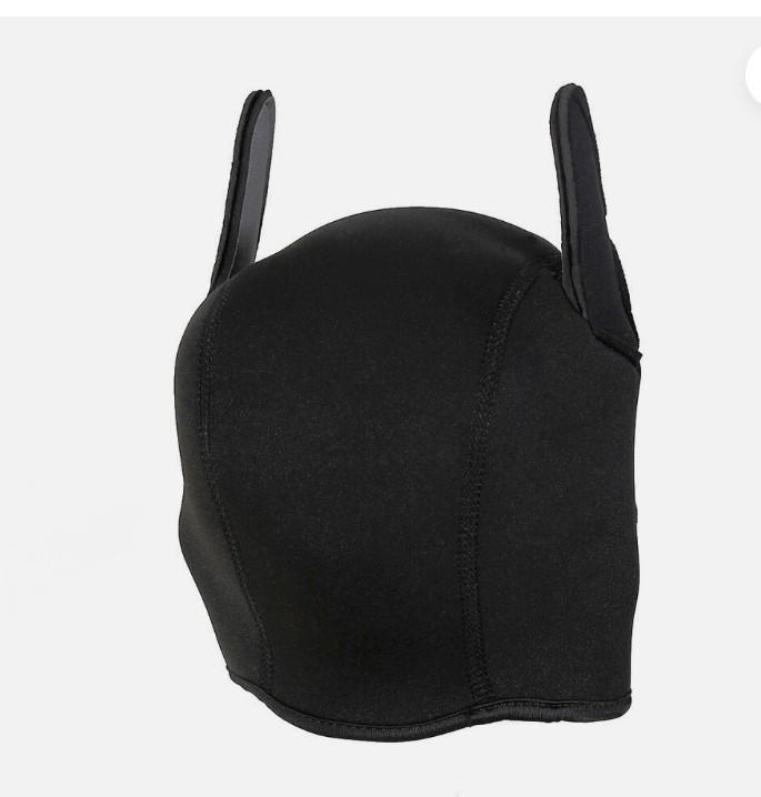 Andrew Christian Puppy Hood Trophy Boy Stretchy Neoprene Mask Grey/Black