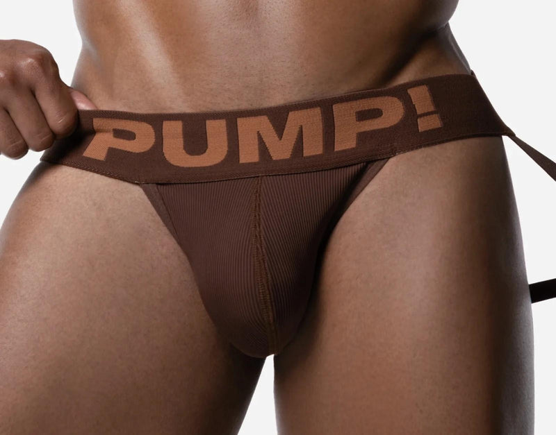 PUMP! Espresso Classic Jockstrap Nylon Rib Cup Stretch Cotton Jock 15098 27