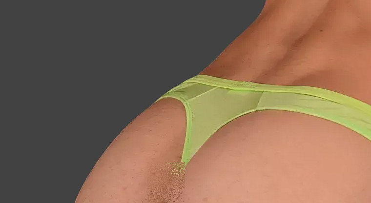 Medium Gregg homme Sheer Thong Lime C22 3035