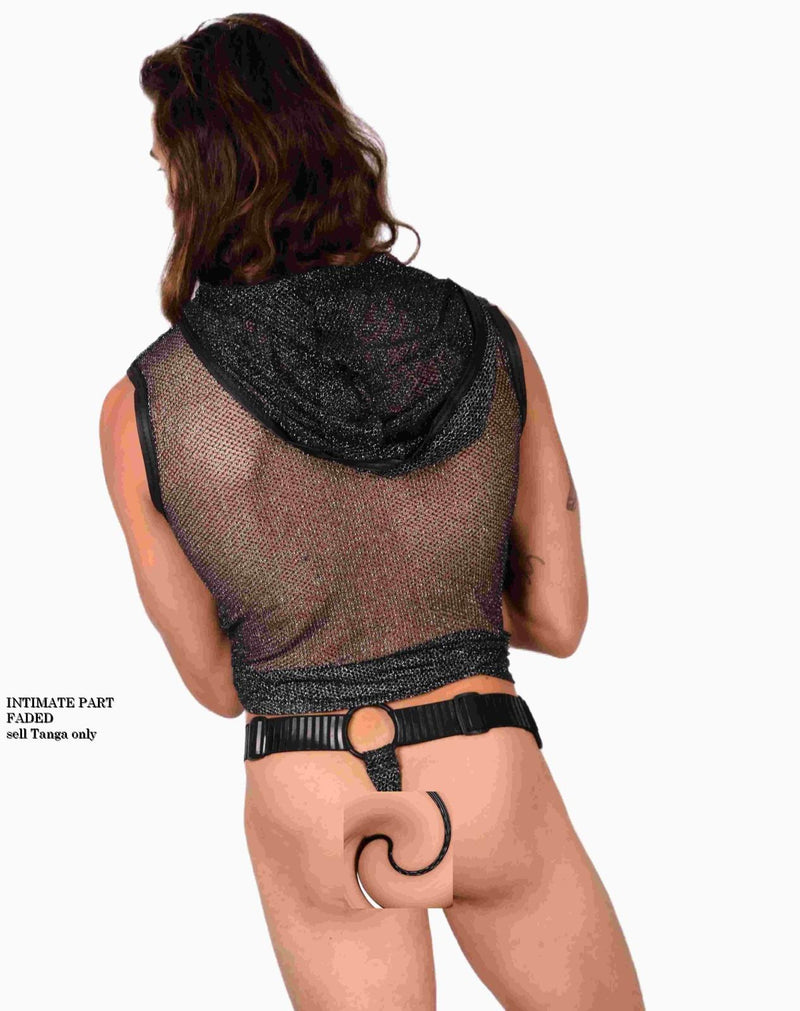 O/S Bottom Only Gregg Homme Adjustable Silver Tanga 30'' To 38'' MX22 100128