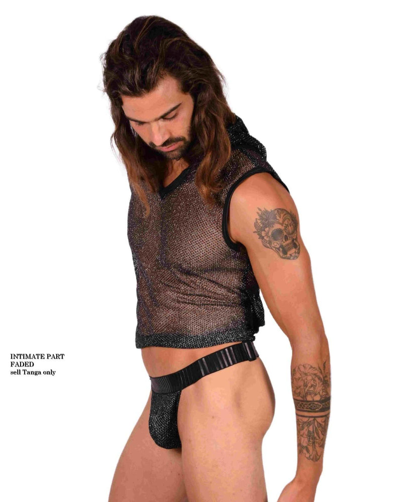 O/S Bottom Only Gregg Homme Adjustable Silver Tanga 30'' To 38'' MX22 100128