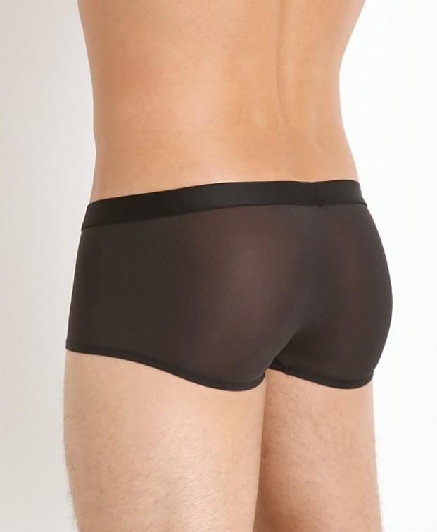 Small Gregg Homme Fake-It Enhancer Mesh Hipster Boxer Black Aqua 122005 C22 3031