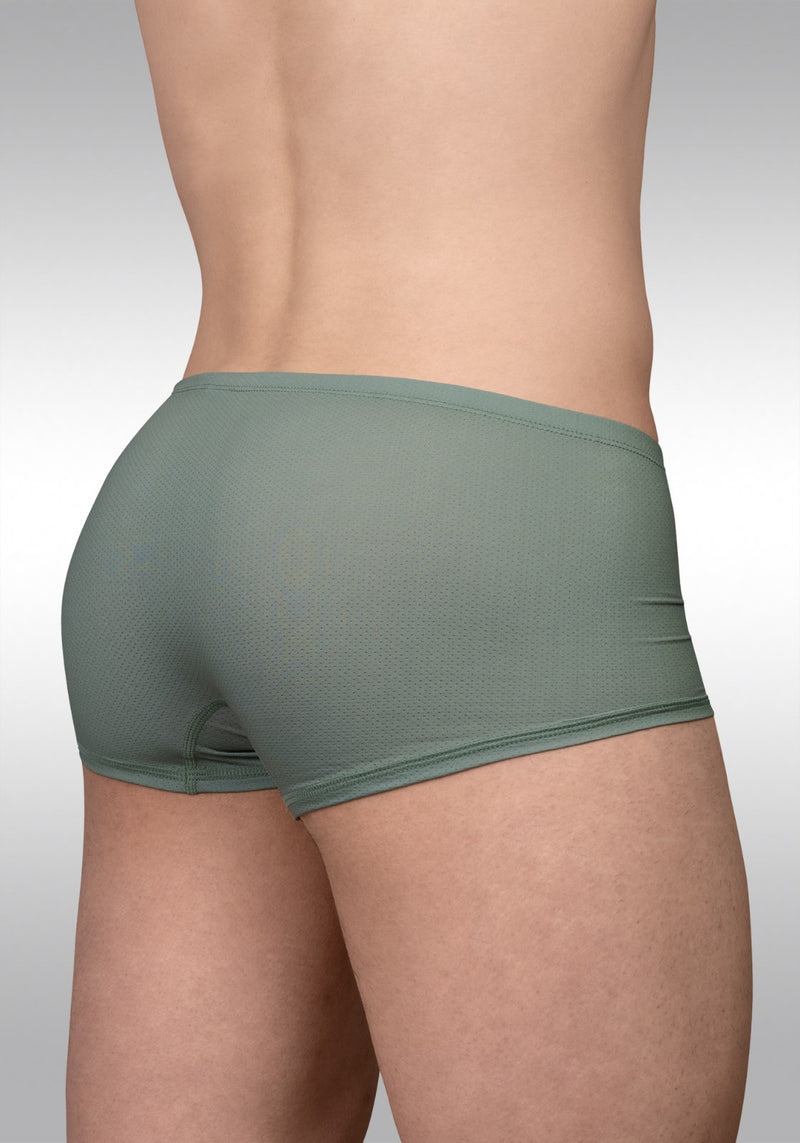 ErgoWear Mini Boxer Trunks X4D SE Contoured Pouch in Olive Green 1803 73