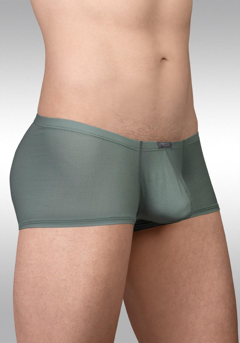 ErgoWear Mini Boxer Trunks X4D SE Contoured Pouch in Olive Green 1803 73