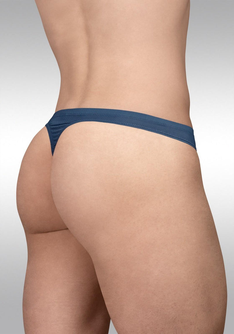 ErgoWear Thong X4D SE 3D Pouch Micro-Mesh Thongs in Sea Blue 1797 142
