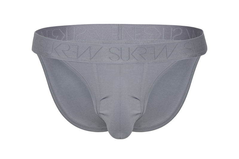 SUKREW High-Cut Tanga Briefs Unlined Stretch With Open Sides in Studio Grey 1