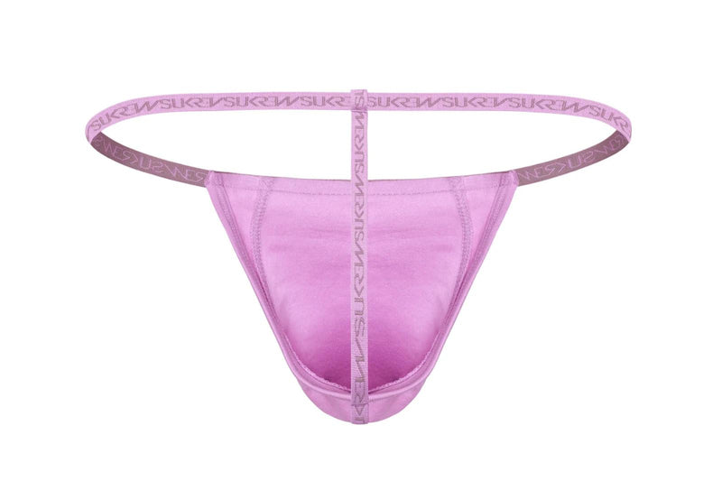 SUKREW G-Strings Low-Rise Stretch Cotton String Thongs in Pale Magenta 27