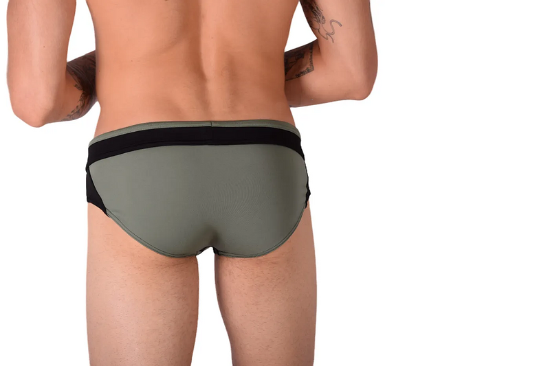 Medium Gregg Homme Swim Brief Khaki 60012 MX23