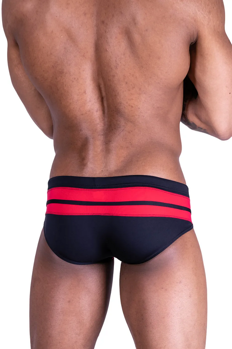 Medium Gregg Homme Swim Brief Red Black 60011 MX23