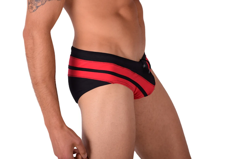 Medium Gregg Homme Swim Brief Red Black 60011 MX23