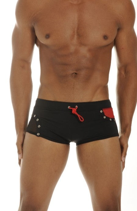 Gregg Homme Swim Trunk Shock Brazilian Cut Swimwear Black 45565 MX6