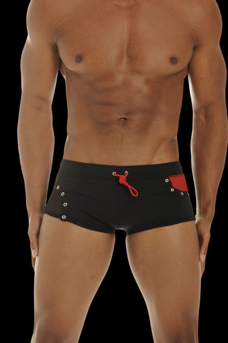 Gregg Homme Swim Trunk Shock Brazilian Cut Swimwear Black 45565 MX6