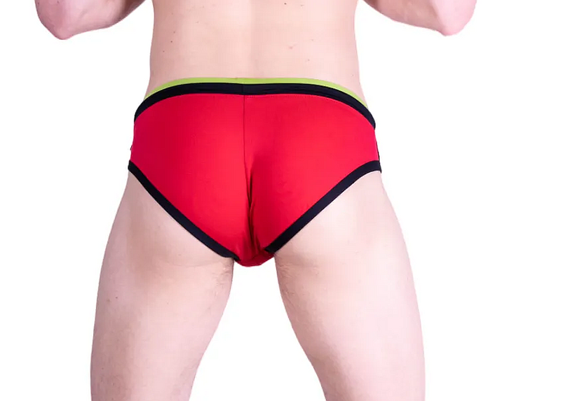 Medium Gregg Homme 3G Swim Brief Red Lime 60017 MX23