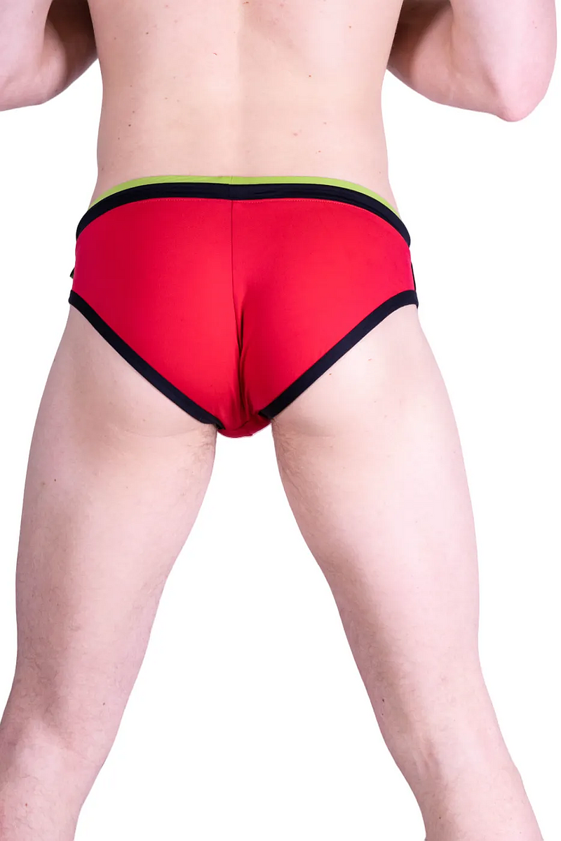 Medium Gregg Homme 3G Swim Brief Red Lime 60017 MX23