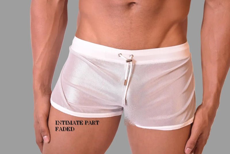 Medium Gregg Homme Men's Sheer Swim Short White 60037 MX23