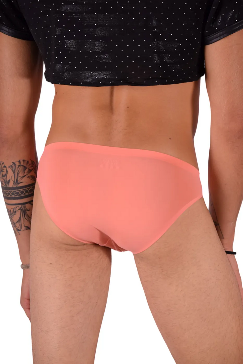 SMU Ice Mini Brief Ultra-Soft Lightweight Briefs in Salmon 100903 22