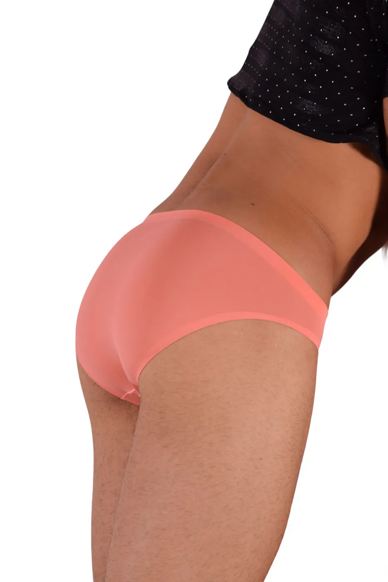 SMU Ice Mini Brief Ultra-Soft Lightweight Briefs in Salmon 100903 22