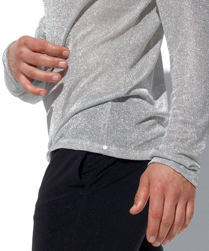 RUFSKIN Long-Sleeve Shirt MUSE Loose Core Interlock Metallic Silver 86