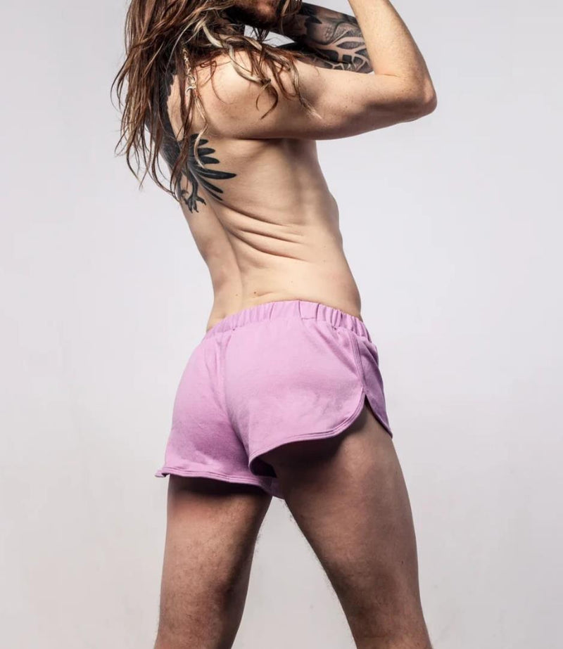 SUKREW Shorts Loose-Fit Runner Short With Contoured Pouch in Pale Magenta 4