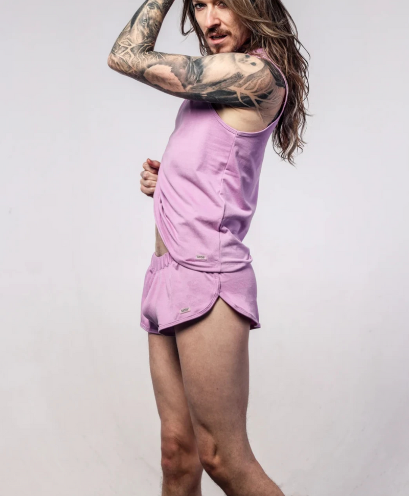 SUKREW Sleeveless Tank Top With Rounded Neck Vest in Pale Magenta 27