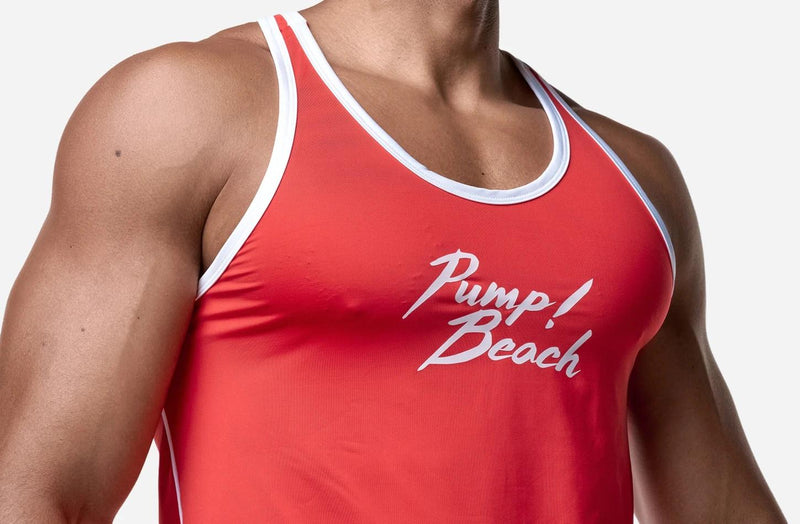 PUMP! Bay Slim-Fit Tank Top With UPF 50+ Protection in Red 14029 25