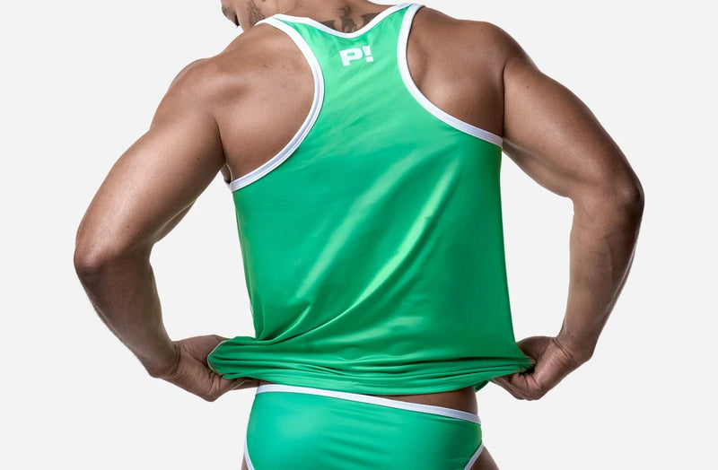 PUMP! Palm Slim-Fit Tank Top UPF 50+ Protection in Tropical Green 14031 25