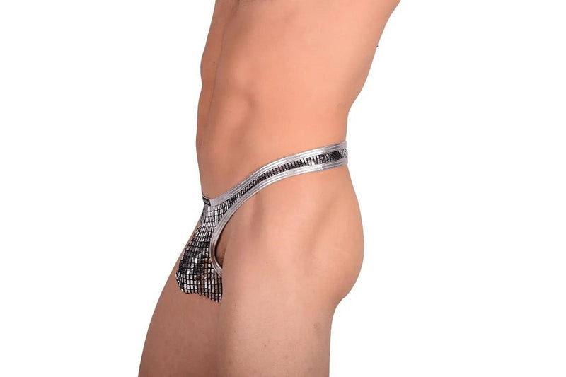 L Wojoer Sexy Silver Disco Thong 33933 5