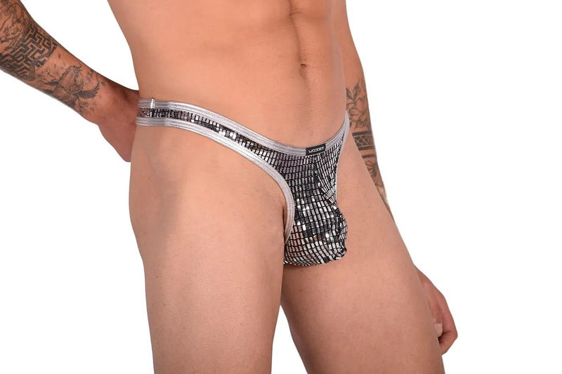 L Wojoer Sexy Silver Disco Thong 33933 5