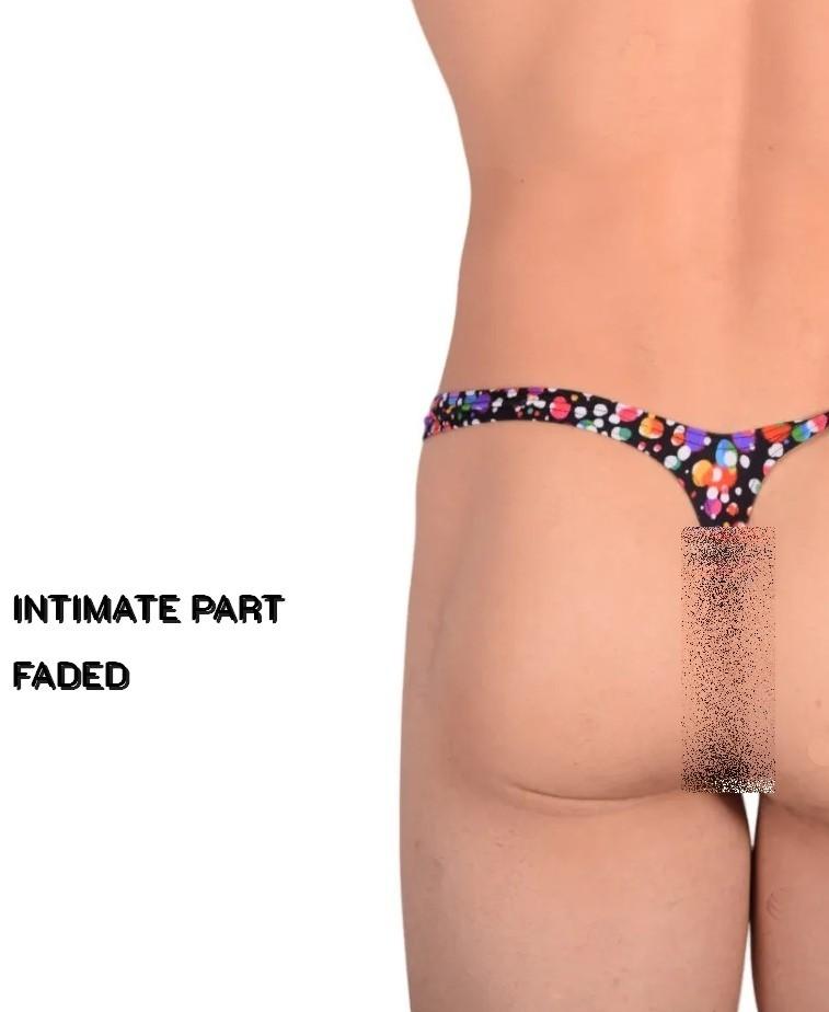 XL WOJOER Bubbles Push String Thong Multicolor BUB15 4