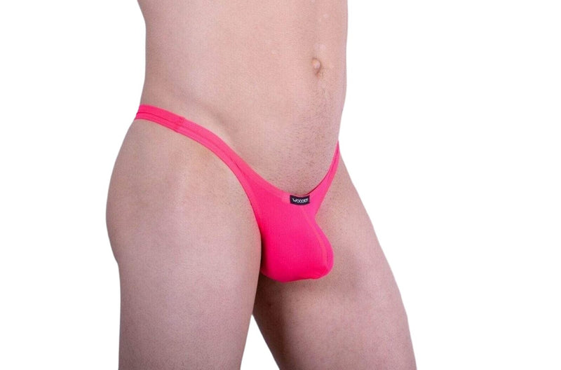 WOJOER Thongs Push-Up Mini String Neon Coral Thong 320B15 1