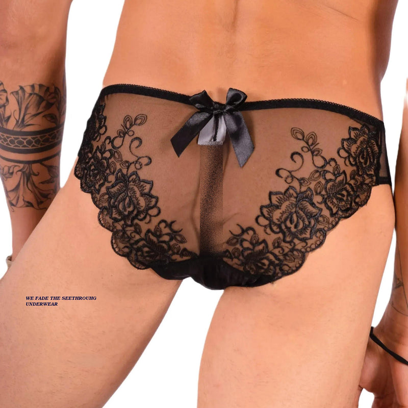 XS SMU Aristocrat Slip en dentelle transparente noir 33607 MX14