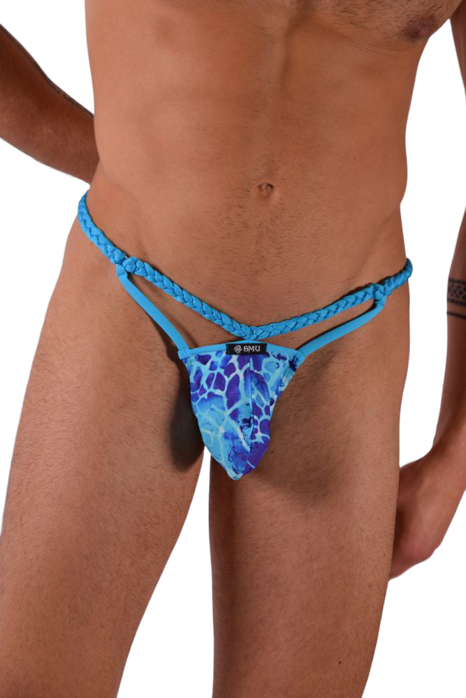 S SMU Sensuel Détachable Tanga Bleu Aqua 33612 MX14