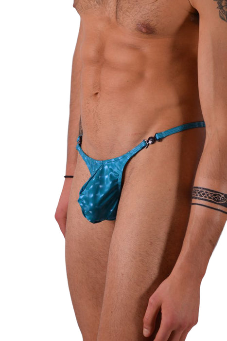 S SMU Sensual Detachable Aqua Turquoise Thong 33614 MX14