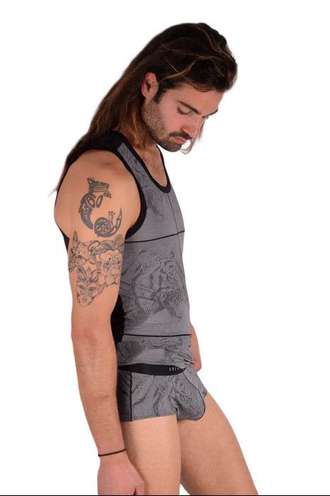 Medium Gregg Homme Kit Tank Top and Boxer Black/Grey 33658 MX14