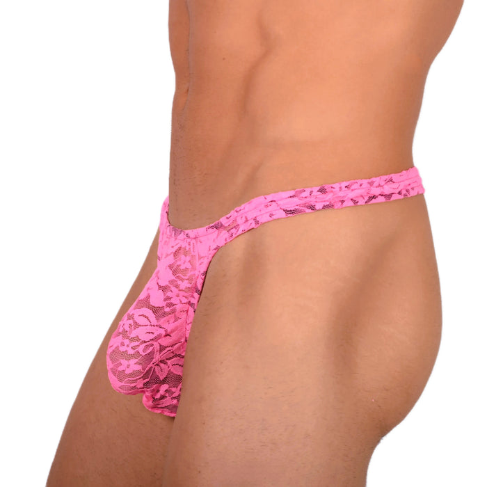 S SMU Sexy C-Thru Pink Thong 33836 MX17