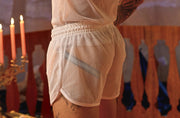 PUMP! White Mesh Short Tanning Swimwear Adjustable Drawstring 13040 7