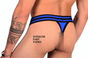 Small SMU Adjustable Leather Harness and a Thong Cell Block 13 Blue CH20