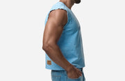 PUMP! Bubble Blue Boxy Tank Top Cotton Sleeveless 14027 8