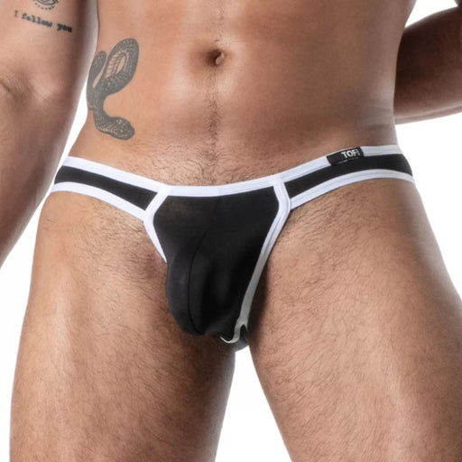 TOF PARIS Mini Brief Mon Amour Low-Rise Microfiber Briefs in Black 57