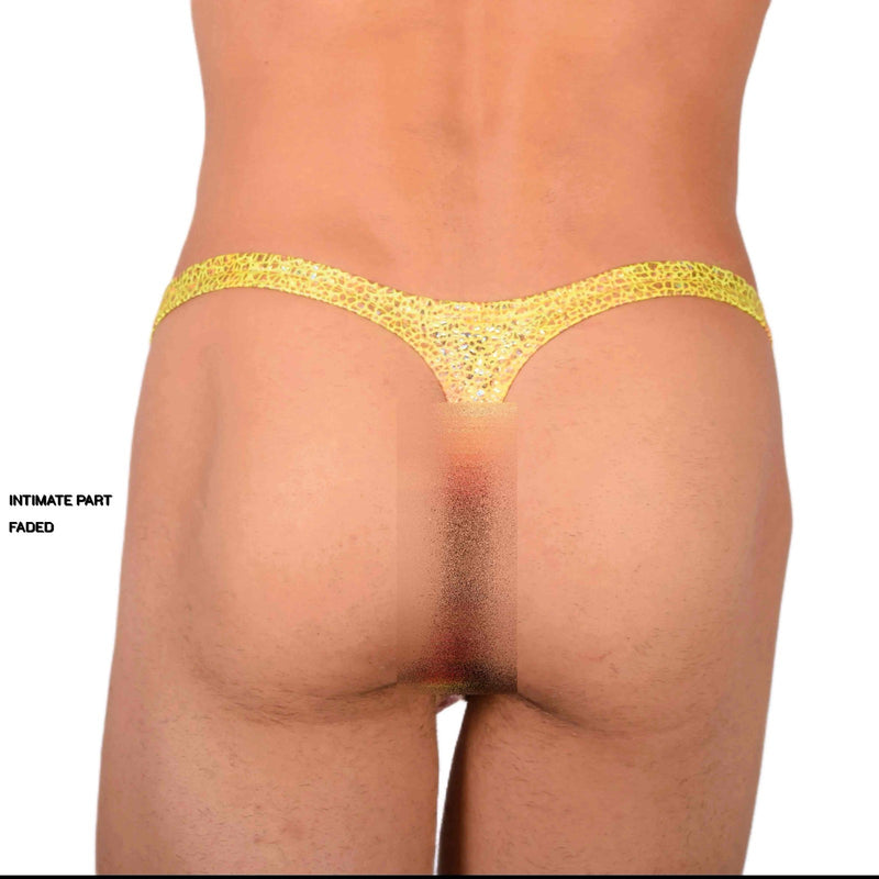 Small SMU Sensual Pink and Yellow Party Thong 33833 MX17