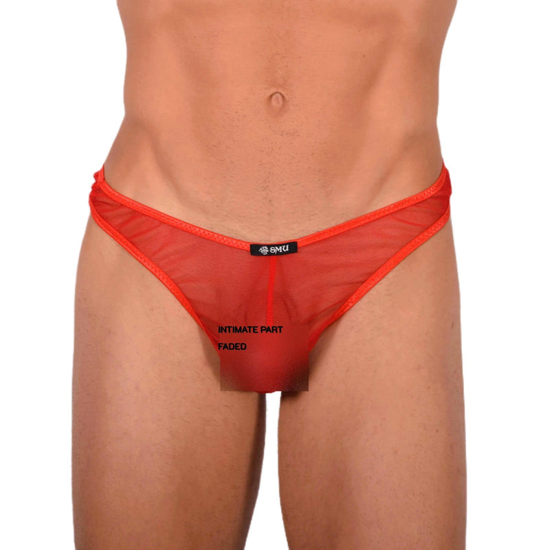 XS SMU Sensual C-Thru Red Thong 33852 MX17