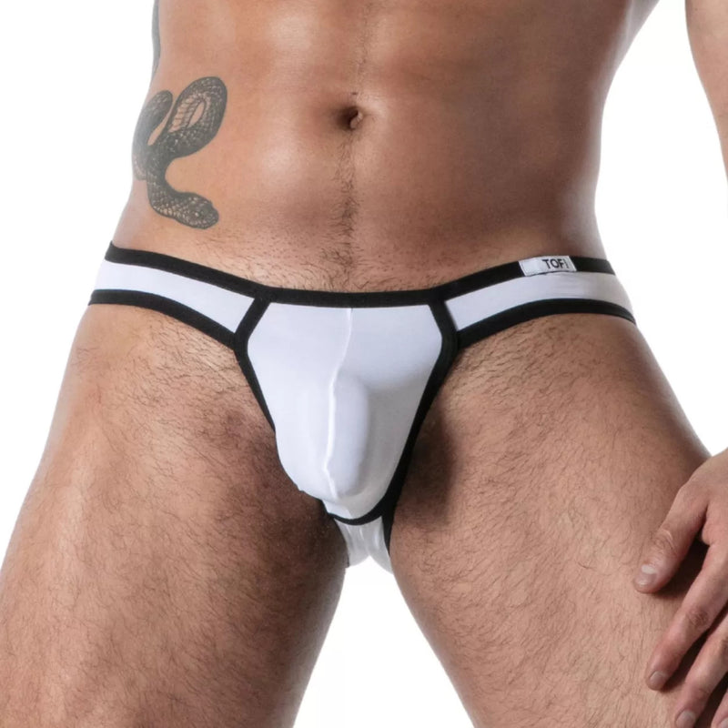 TOF PARIS Mini Brief Mon Amour Low-Rise Microfiber Briefs in White 65