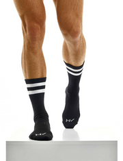 MODUS VIVENDI Short Soccer Socks Mid-Calf Cotton Socks in Black XS2012-1 73